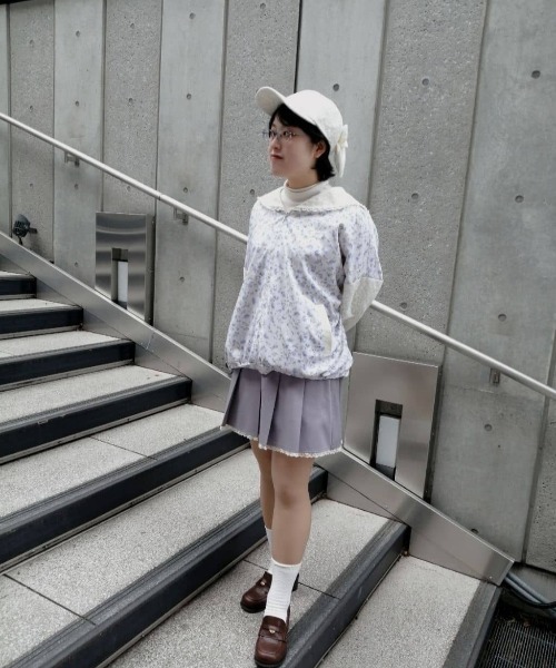 F i.n.t（フィント）の「【セットアップ対応】ダブルリボンレース使いプリーツミニスカート/fint フィント（スカート・レディース・ラベンダー/ライトグレー・FREE）」の20枚目の写真