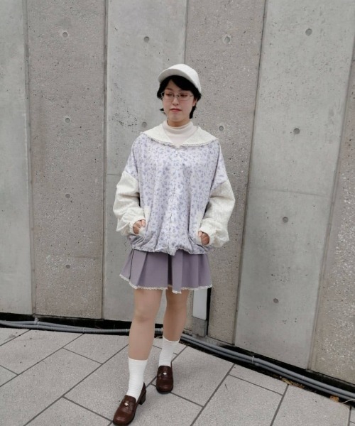 F i.n.t（フィント）の「【セットアップ対応】ダブルリボンレース使いプリーツミニスカート/fint フィント（スカート・レディース・ラベンダー/ライトグレー・FREE）」の21枚目の写真