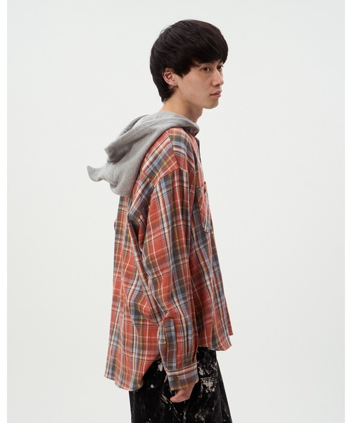 DISCOVERED(ディスカバード)の「DEVIL'S HOODIE CHECK SHIRTS(シャツ/ブラウス・メンズ・グリーン/ブラック/レッド・LARGE/SMALL)」の7枚目の写真
