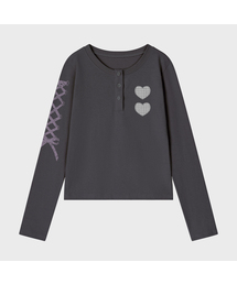 [ユニセックス]DOLLS - M ヘンリーネックロングスリーブTシャツ_2カラー