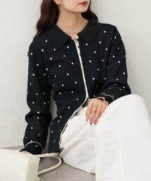 mystic | 長袖ポロニット(カーディガン/ボレロ)