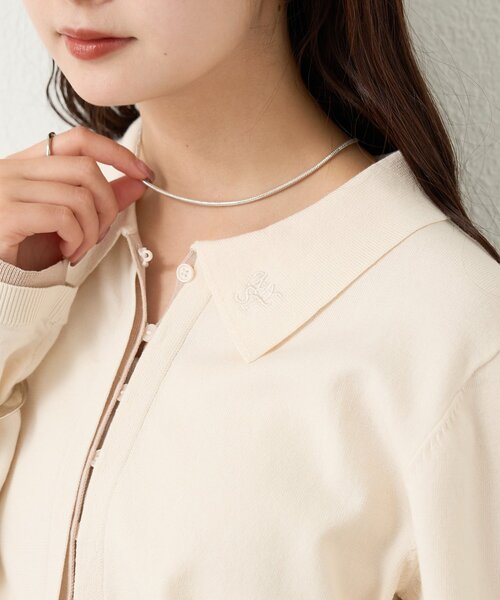 mystic（ミスティック）の「長袖ポロニット（カーディガン/ボレロ・レディース・イエロー/ブラック系その他2/ブラック/オフホワイト・FREE）」の11枚目の写真