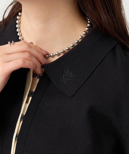 mystic（ミスティック）の「長袖ポロニット（カーディガン/ボレロ・レディース・イエロー/ブラック系その他2/ブラック/オフホワイト・FREE）」の17枚目の写真