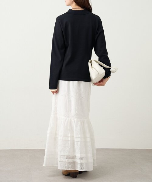 mystic（ミスティック）の「長袖ポロニット（カーディガン/ボレロ・レディース・イエロー/ブラック系その他2/ブラック/オフホワイト・FREE）」の21枚目の写真