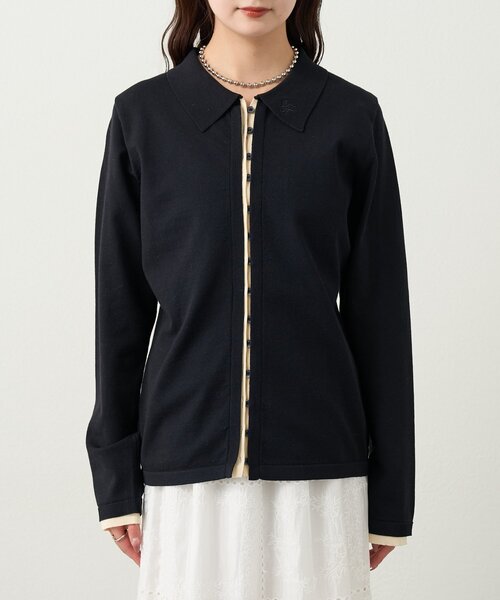 mystic（ミスティック）の「長袖ポロニット（カーディガン/ボレロ・レディース・イエロー/ブラック系その他2/ブラック/オフホワイト・FREE）」の22枚目の写真