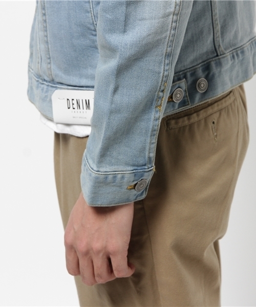 WEGO（ウィゴー）の「WEGO/ストレッチデニムジャケット（デニムジャケット・メンズ・ライトインディゴブルー/インディゴブルー/ダークインディゴブルー・MEDIUM/LARGE/SMALL）」の11枚目の写真