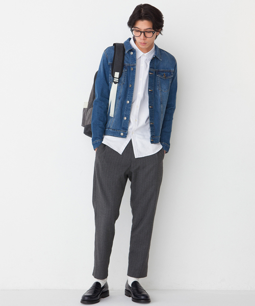 WEGO（ウィゴー）の「WEGO/ストレッチデニムジャケット（デニムジャケット・メンズ・ライトインディゴブルー/インディゴブルー/ダークインディゴブルー・MEDIUM/LARGE/SMALL）」の17枚目の写真