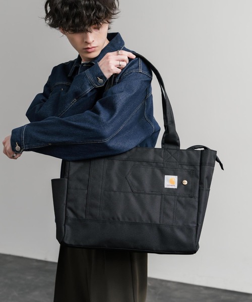 Carhartt（カーハート）の「Carhartt カーハート Horizontal Zip Tote/ホリゾンタルジップ横型トートバッグ（トートバッグ・メンズ・ブラウン/ブラック・FREE）」の3枚目の写真