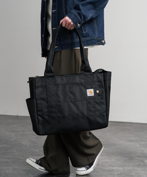 Carhartt（カーハート）の「Carhartt カーハート Horizontal Zip Tote/ホリゾンタルジップ横型トートバッグ（トートバッグ・メンズ・ブラウン/ブラック・FREE）」の7枚目の写真