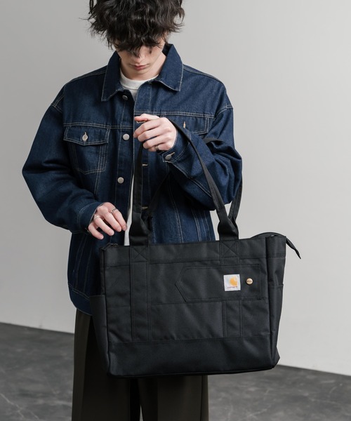 Carhartt（カーハート）の「Carhartt カーハート Horizontal Zip Tote/ホリゾンタルジップ横型トートバッグ（トートバッグ・メンズ・ブラウン/ブラック・FREE）」の8枚目の写真