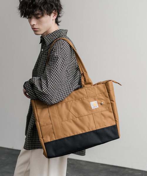 Carhartt（カーハート）の「Carhartt カーハート Horizontal Zip Tote/ホリゾンタルジップ横型トートバッグ（トートバッグ・メンズ・ブラウン/ブラック・FREE）」の13枚目の写真