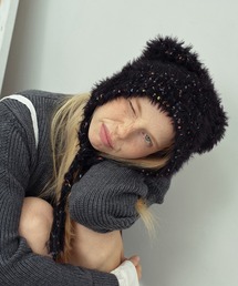 almo（アルモ）の「カラフルくま耳ニット帽(BQ)（ニットキャップ/ビーニー）」