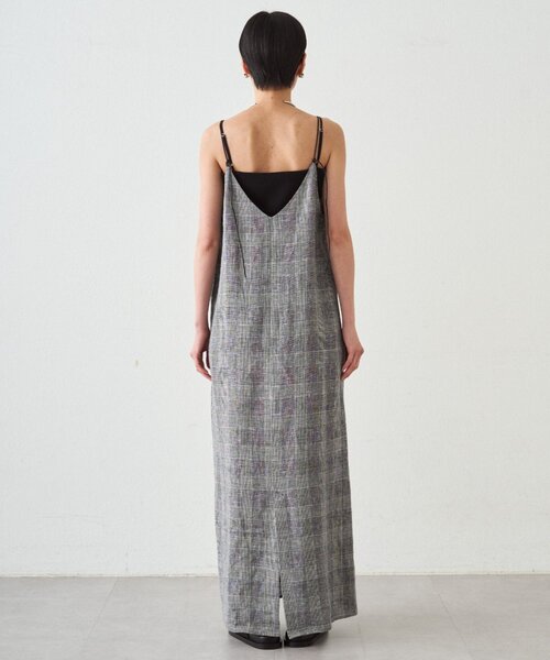 LOUNGEDRESS(ラウンジドレス)の「チェックリネンキャミワンピース(ワンピース・レディース・ブラック・FREE)」の9枚目の写真