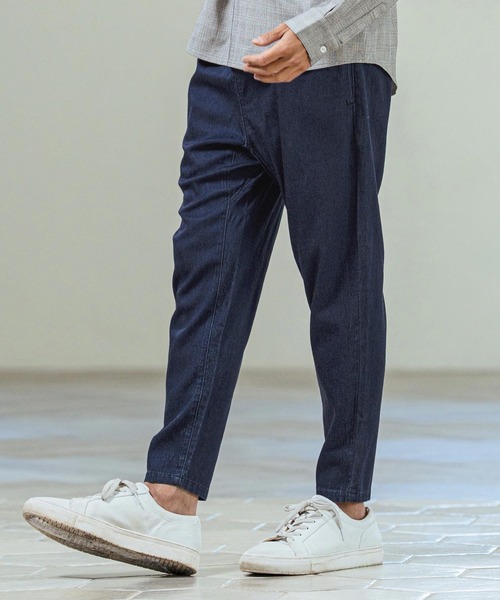 Magine(マージン)の「mp14656- Rayon Blend Denim Easy Ankle Tapered Pants テーパードパンツ(MGN-261-016)(デニムパンツ・メンズ・インディゴブルー/ブラック系その他/ブラック・48/46/44)」の10枚目の写真