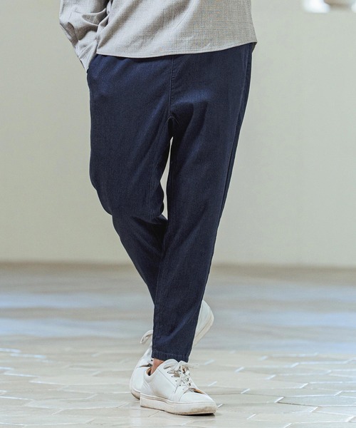Magine(マージン)の「mp14656- Rayon Blend Denim Easy Ankle Tapered Pants テーパードパンツ(MGN-261-016)(デニムパンツ・メンズ・インディゴブルー/ブラック系その他/ブラック・48/46/44)」の11枚目の写真