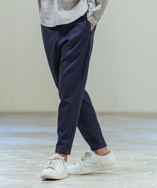 Magine(マージン)の「mp14656- Rayon Blend Denim Easy Ankle Tapered Pants テーパードパンツ(MGN-261-016)(デニムパンツ・メンズ・インディゴブルー/ブラック系その他/ブラック・48/46/44)」の12枚目の写真