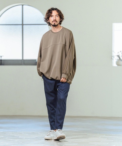 Magine(マージン)の「mp14656- Rayon Blend Denim Easy Ankle Tapered Pants テーパードパンツ(MGN-261-016)(デニムパンツ・メンズ・インディゴブルー/ブラック系その他/ブラック・48/46/44)」の13枚目の写真