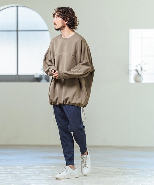 Magine(マージン)の「mp14656- Rayon Blend Denim Easy Ankle Tapered Pants テーパードパンツ(MGN-261-016)(デニムパンツ・メンズ・インディゴブルー/ブラック系その他/ブラック・48/46/44)」の14枚目の写真