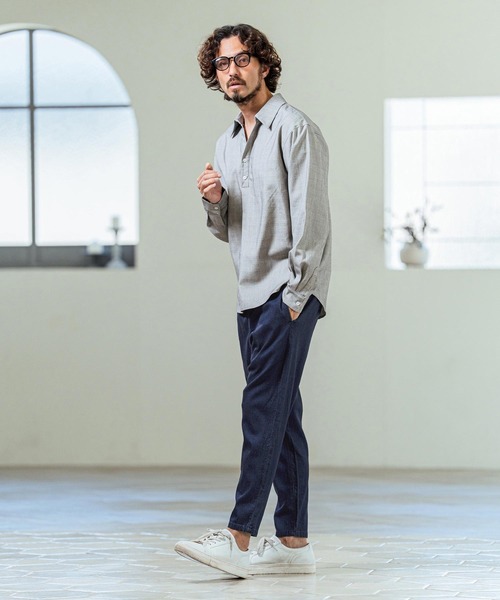Magine(マージン)の「mp14656- Rayon Blend Denim Easy Ankle Tapered Pants テーパードパンツ(MGN-261-016)(デニムパンツ・メンズ・インディゴブルー/ブラック系その他/ブラック・48/46/44)」の16枚目の写真