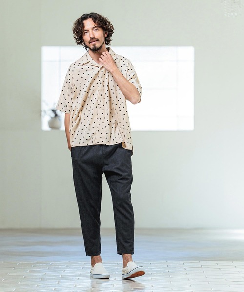 Magine(マージン)の「mp14656- Rayon Blend Denim Easy Ankle Tapered Pants テーパードパンツ(MGN-261-016)(デニムパンツ・メンズ・インディゴブルー/ブラック系その他/ブラック・48/46/44)」の22枚目の写真