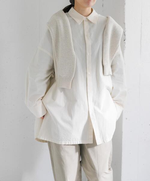 FORK&SPOON（フォークアンドスプーン）の「FORK&SPOON　ビッグシャンブレーシャツ（シャツ/ブラウス・レディース・ブルー/アイボリー・1）」の16枚目の写真