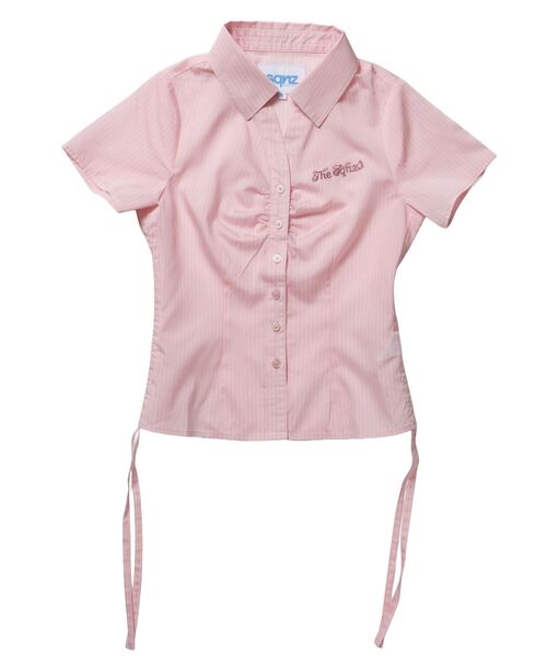 SEQUENZ(シークエンズ)の「※WEB限定 / シャーリング / レディースストライプ半袖シャツ / sqnzshearing stripe shirts(シャツ/ブラウス・レディース・ライトブルー/ベージュ/ピンク・SMALL/MEDIUM)」の17枚目の写真