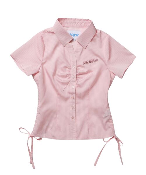 SEQUENZ(シークエンズ)の「※WEB限定 / シャーリング / レディースストライプ半袖シャツ / sqnzshearing stripe shirts(シャツ/ブラウス・レディース・ライトブルー/ベージュ/ピンク・SMALL/MEDIUM)」の18枚目の写真