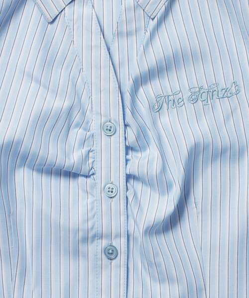 SEQUENZ(シークエンズ)の「※WEB限定 / シャーリング / レディースストライプ半袖シャツ / sqnzshearing stripe shirts(シャツ/ブラウス・レディース・ライトブルー/ベージュ/ピンク・SMALL/MEDIUM)」の13枚目の写真