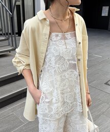 DouDou | 【セットアップ可能】メッシュレースキャミ(シャツ/ブラウス)