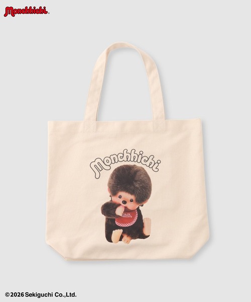 Mac-House(マックハウス)の「【 Monchhichi / モンチッチ 】 プリントトートBAG(トートバッグ・レディース・ネイビー/ベージュ・FREE)」の1枚目の写真