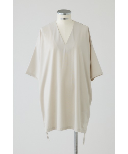 RIM.ARK（リムアーク）の「【PRE ORDER】Side drawstring big T-shirts サイドドローストリング ビッグTシャツ（Tシャツ/カットソー・レディース・ライトベージュ/ブラック/グレー/ホワイト・FREE）」の4枚目の写真