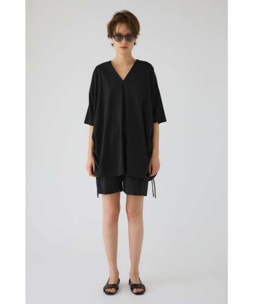 RIM.ARK（リムアーク）の「【PRE ORDER】Side drawstring big T-shirts サイドドローストリング ビッグTシャツ（Tシャツ/カットソー・レディース・ライトベージュ/ブラック/グレー/ホワイト・FREE）」の3枚目の写真