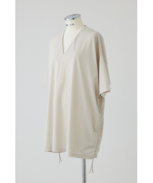 RIM.ARK（リムアーク）の「【PRE ORDER】Side drawstring big T-shirts サイドドローストリング ビッグTシャツ（Tシャツ/カットソー・レディース・ライトベージュ/ブラック/グレー/ホワイト・FREE）」の11枚目の写真