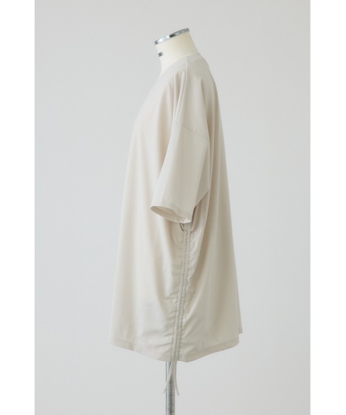 RIM.ARK（リムアーク）の「【PRE ORDER】Side drawstring big T-shirts サイドドローストリング ビッグTシャツ（Tシャツ/カットソー・レディース・ライトベージュ/ブラック/グレー/ホワイト・FREE）」の12枚目の写真