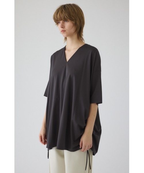 RIM.ARK（リムアーク）の「【PRE ORDER】Side drawstring big T-shirts サイドドローストリング ビッグTシャツ（Tシャツ/カットソー・レディース・ライトベージュ/ブラック/グレー/ホワイト・FREE）」の18枚目の写真