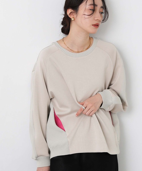 Gready Brilliant（グレディブリリアン）の「バックケーブル配色ポケットカットソー（Tシャツ/カットソー・レディース・グレイッシュベージュ/オフホワイト・FREE）」の2枚目の写真