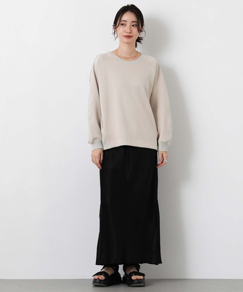 Gready Brilliant（グレディブリリアン）の「バックケーブル配色ポケットカットソー（Tシャツ/カットソー・レディース・グレイッシュベージュ/オフホワイト・FREE）」の14枚目の写真
