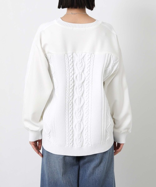 Gready Brilliant（グレディブリリアン）の「バックケーブル配色ポケットカットソー（Tシャツ/カットソー・レディース・グレイッシュベージュ/オフホワイト・FREE）」の21枚目の写真