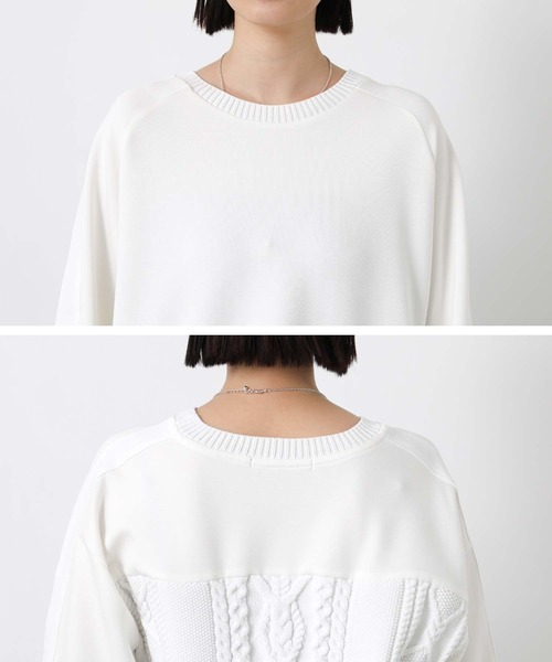 Gready Brilliant（グレディブリリアン）の「バックケーブル配色ポケットカットソー（Tシャツ/カットソー・レディース・グレイッシュベージュ/オフホワイト・FREE）」の22枚目の写真
