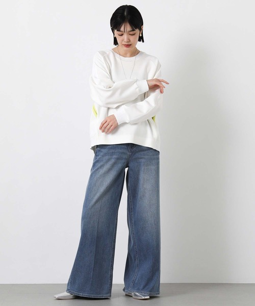 Gready Brilliant（グレディブリリアン）の「バックケーブル配色ポケットカットソー（Tシャツ/カットソー・レディース・グレイッシュベージュ/オフホワイト・FREE）」の6枚目の写真