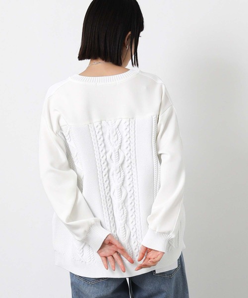 Gready Brilliant（グレディブリリアン）の「バックケーブル配色ポケットカットソー（Tシャツ/カットソー・レディース・グレイッシュベージュ/オフホワイト・FREE）」の9枚目の写真