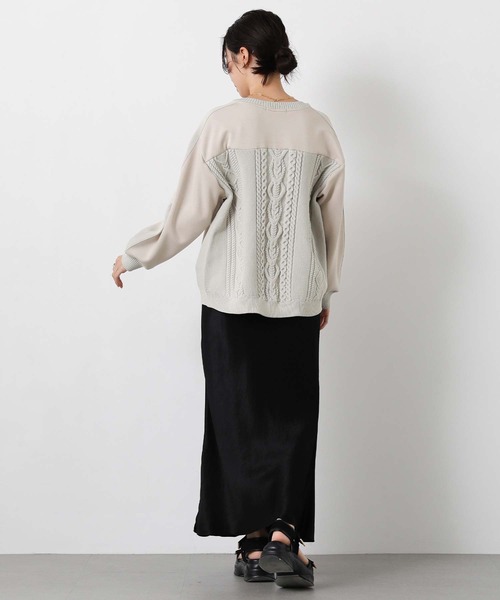 Gready Brilliant（グレディブリリアン）の「バックケーブル配色ポケットカットソー（Tシャツ/カットソー・レディース・グレイッシュベージュ/オフホワイト・FREE）」の13枚目の写真