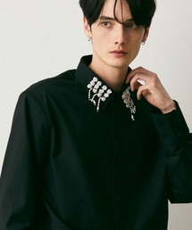 Flower Motif Design Long-Sleeve Shirt / フラワーモチーフデザイン長袖シャツ