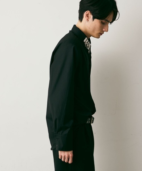 Shoowtime(ショウタイム)の「Flower Motif Design Long-Sleeve Shirt / フラワーモチーフデザイン長袖シャツ(シャツ/ブラウス・メンズ・ブラック・MEDIUM/LARGE/X-LARGE)」の6枚目の写真