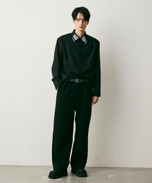 Shoowtime(ショウタイム)の「Flower Motif Design Long-Sleeve Shirt / フラワーモチーフデザイン長袖シャツ(シャツ/ブラウス・メンズ・ブラック・MEDIUM/LARGE/X-LARGE)」の12枚目の写真