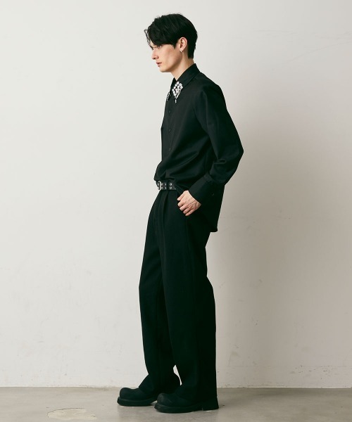 Shoowtime(ショウタイム)の「Flower Motif Design Long-Sleeve Shirt / フラワーモチーフデザイン長袖シャツ(シャツ/ブラウス・メンズ・ブラック・MEDIUM/LARGE/X-LARGE)」の14枚目の写真