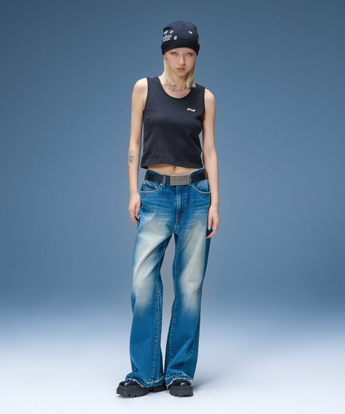 X-girl(エックスガール)の「METAL NAME LOGO TANK TOP(タンクトップ・レディース・ブラック/ホワイト/ブラウン・ONE SIZE)」の8枚目の写真