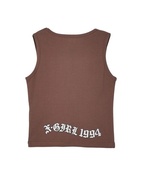 X-girl(エックスガール)の「METAL NAME LOGO TANK TOP(タンクトップ・レディース・ブラック/ホワイト/ブラウン・ONE SIZE)」の14枚目の写真