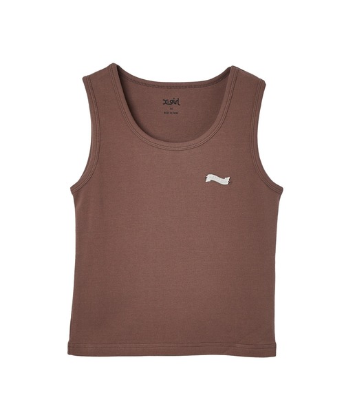 X-girl(エックスガール)の「METAL NAME LOGO TANK TOP(タンクトップ・レディース・ブラック/ホワイト/ブラウン・ONE SIZE)」の15枚目の写真