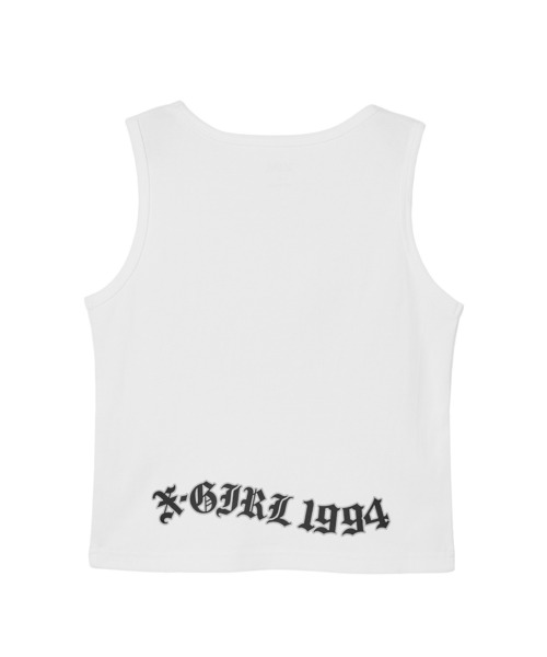 X-girl(エックスガール)の「METAL NAME LOGO TANK TOP(タンクトップ・レディース・ブラック/ホワイト/ブラウン・ONE SIZE)」の16枚目の写真